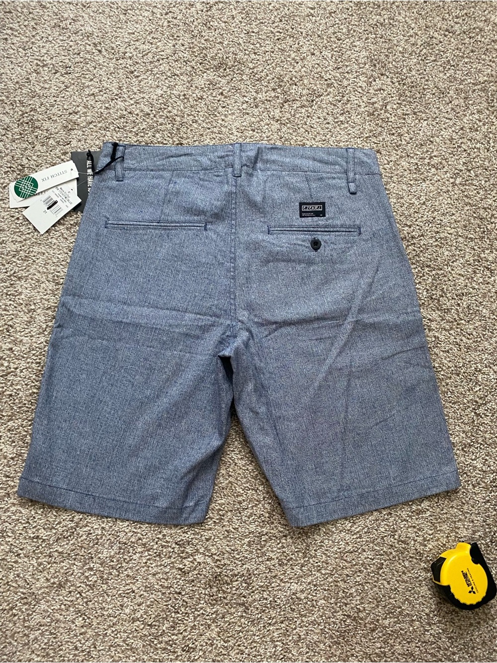 NEW Ezekiel Franky Walkshort 10" Shorts Chino Mens 31 Blue Cotton NWT